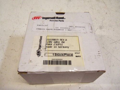 INGERSOLL RAND 22228019 SOLENOID VALVE NEW IN BOX