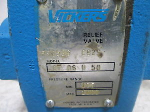 VICKERS CT06B50 SOLENOID VALVE 125-1000 PSIG NEW OUT OF BOX