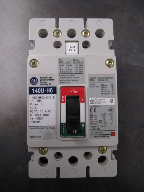 Allen Bradley 140U-H6C3-C15 140Uh6C3C15