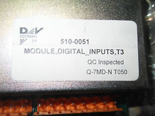 V39 1 NEW DV ELECTRONICS 510-0051 T3-3 REV 02 DIGITAL INPUT MODULE