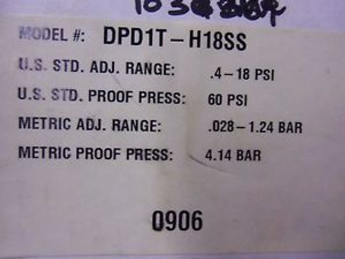 BARKSDALE DPD1T-H18SS NEW IN BOX