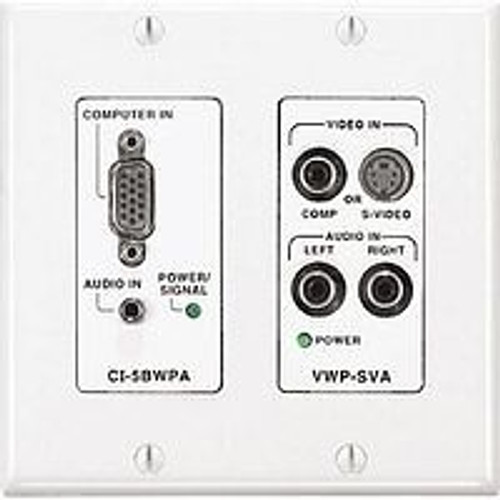 FSR VIP-100-WHT Wall Plate Interface - CI-5BWPA and VWP-SVA Combo Plate NEW