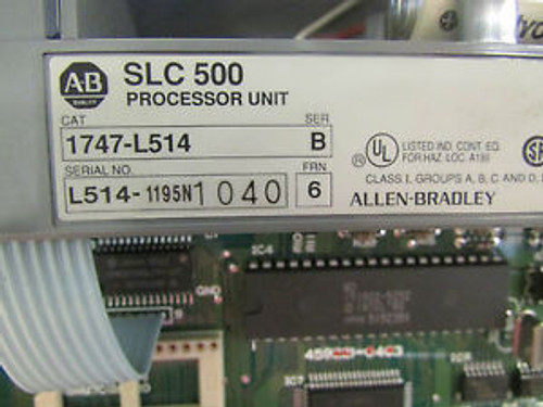 Allen Bradley SLC 500 1747 L514 Series B Processor Unit