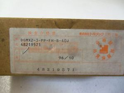 TOKIMEC REDUCING VALVE DGMX2-3-PP-FH-B-40J NEW IN BOX