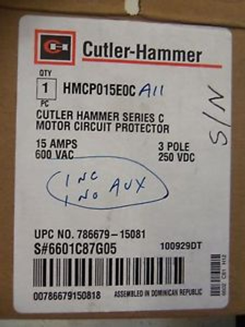 CUTLER-HAMMER HMCP015E0C NEW IN BOX