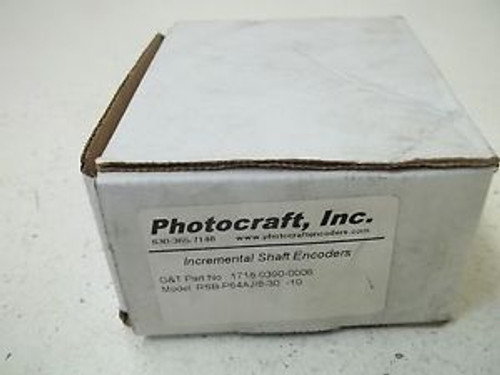 PHOTOCRAFT, INC. 1718-0390-0006 INCREMENTAL SHAFT ENCODERS NEW IN A BOX