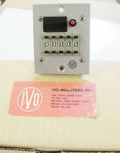 IVO Industries NE638.4, Counter with Reset 115VAC, 5 Digit, NOS In Box NE 638.4