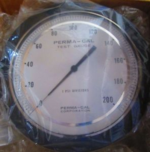 New PERMA-CAL TEST GAUGE 1 PSI 0-200 020822 108FTM06A03 +/- 1/4% OF FS A5