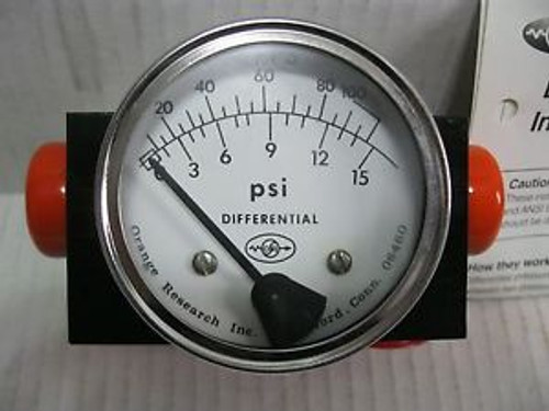 Orange Research 1203PGS-1A-2.5L-A Differential Pressure Gauge 1203-S1004 ~ NEW