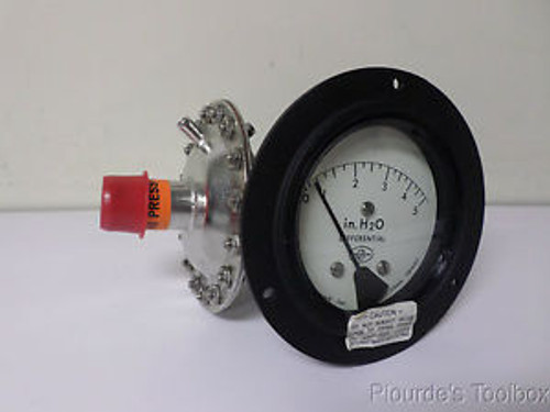 New Orange Research SS 3.5 Differential Pressure Gauge, 150 PSI, 0-5 in Water