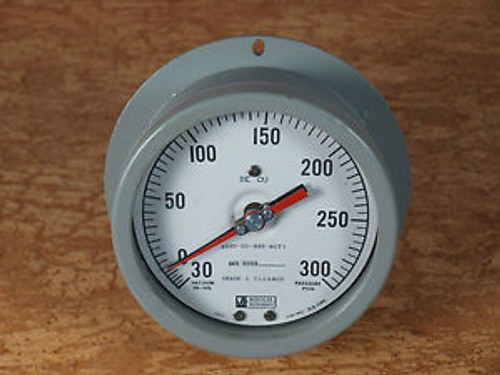 Weksler Duplex Vacuum/Pressure Gauge 30-0-300 psi-g, 4.5 dial 6685-00-885-6071