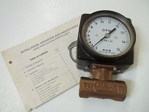 RCM INDUSTRIES 3/4-71-L-15 FLOW GAUGE 0-15 NEW OUT OF A BOX