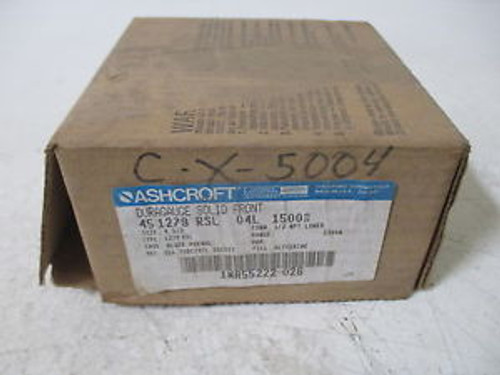 ASHCROFT 45 1279 RSL 04L 1500# DURAGAUGE SOLID FRONTNEW IN A BOX