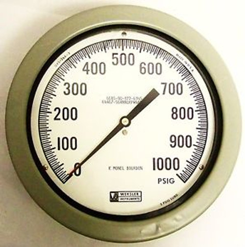 WEKSLER SG8NN1KPWRANAG 8-1/2 0-1000 PSI SUBMARINE PRESSURE GAUGE MONEL BOURDON