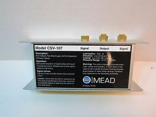 Mead 70 to 100 PSIG Anti-Tiedown Two-Hand Logic Control System SAE 10 New USA