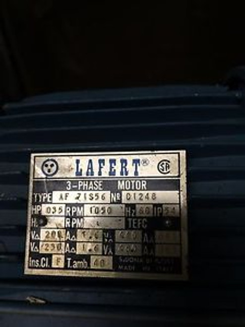 Lafert AF71S6 motor W/ BRAKE