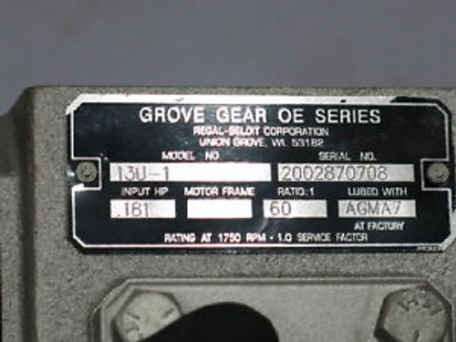 NEWGROVE GEAR OE SERIES 13U-1 WORM GEAR SPEED REDUCERS   RTS0392.100