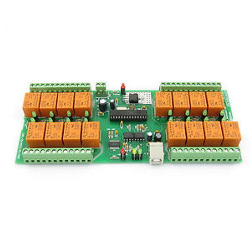 USB Relay Board, 16 Channels - RS232 Serial controlled
