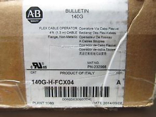 NEW ALLEN BRADLEY 140G-H-FCX04 SER.A FLEX CABLE OPERATOR 4ft. CABLE
