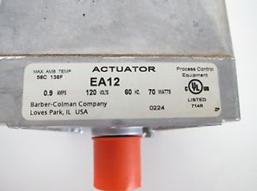 New Barber Colman EA12 Actuator 0.9 Amps 120V 60Hz