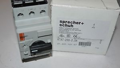 NEW SPRECHER + SCHUH CIRCUIT BREAKER MOTOR KTA7-25S-2.5A SERIES C