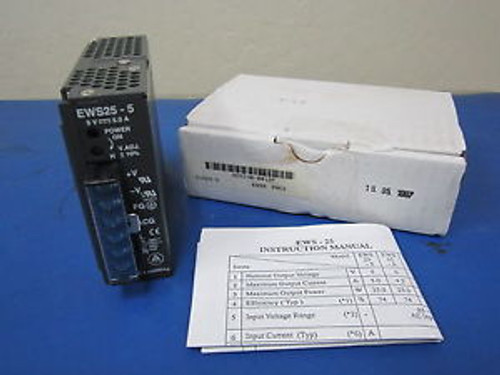 NEW  NEMIC-LAMBDA POWER SUPPLY EWS25-5 5V 5A 110/220VAC / New