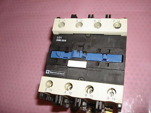 Telemecanique LC1D80004 Contactor Starter TeSys D Type LC1 Phase, 3 Poles, 120V