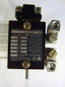 New Allen Bradley 809-A03E Instantaneous Trip Relay Ser A 600V-AC 4 Amp