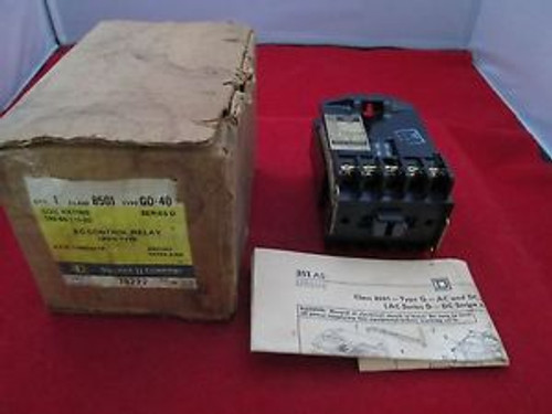 Square D 8501 GO-40 Magnetic Relay G0-40 Series D new