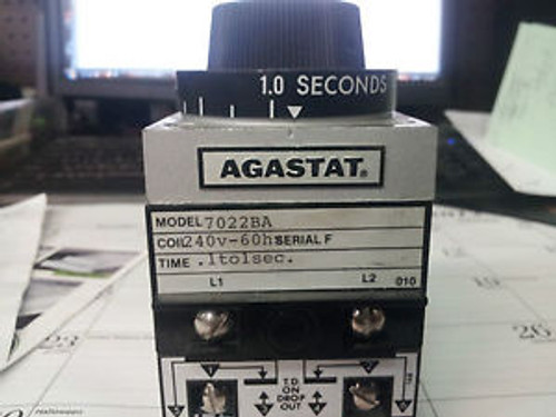 AGASTAT 7022BA 240 VOLT COIL .1 SEC TO 1 SEC TIMING RELAY NEW NO BOX #b26