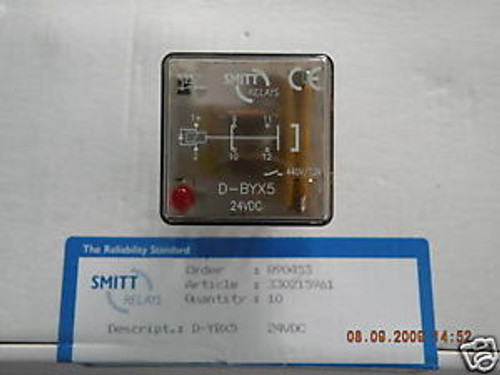 6 Mors Smitt Relays D-YBX5 24VDC-6PCS NEW IN BOX