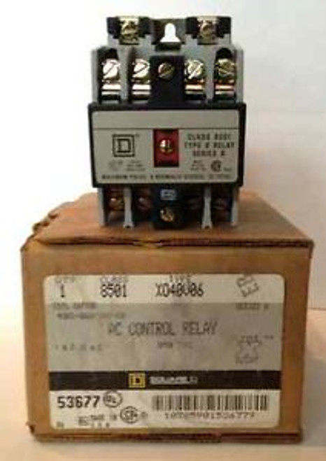 Square D AC Control Relay  8501XO40V06  New - Made in USA