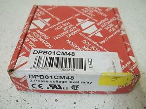 CARLO GAVAZZI DPM01CM48 3-PHASE VOLTAGE LEVEL RELAY NEW IN A BOX