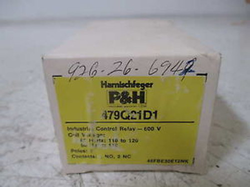 P&H 479Q21D1 INDUSTRIAL CONTROL RELAY-600V NEW IN A BOX