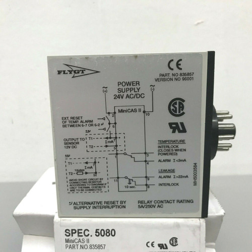 ITT Flygt 835857 SPEC. 5080 MiniCAS II 24V Relay Module