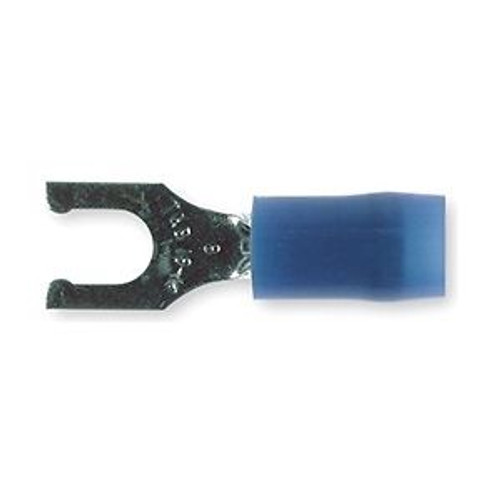 Fork Terminal, Blue, 18 To 14 Awg, Pk100