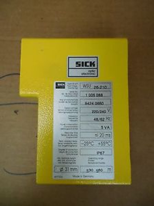 Sick Optic Electronic Photoelectric Safety Switch WSU 26-210 WSU26210 240V New