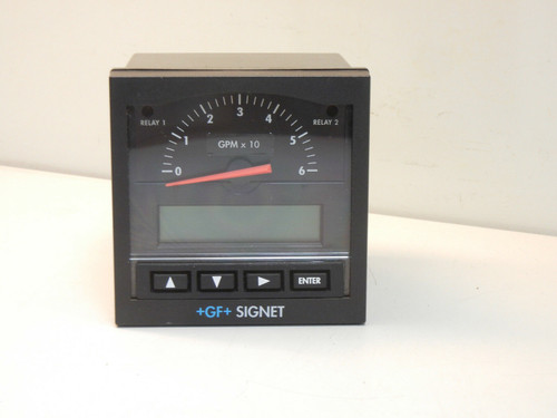 `+Gf+ Signet 3-5500 Flow Monitor Ac/Dc 0-2 Dial Gpm X 100 Gf Signet 5500 Flow