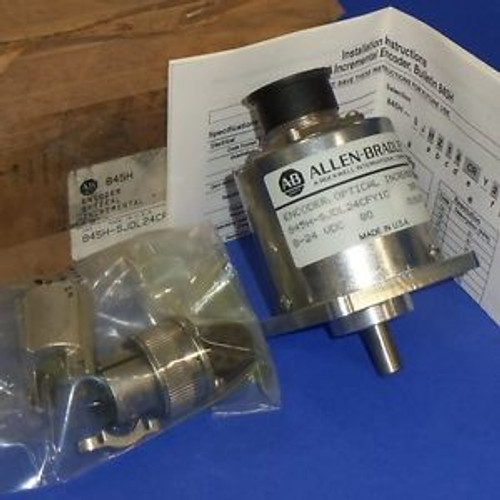 ALLEN BRADLEY OPTICAL INCREMENTAL ENCODER 845H-SJDL24CFY1C SER. B NEW