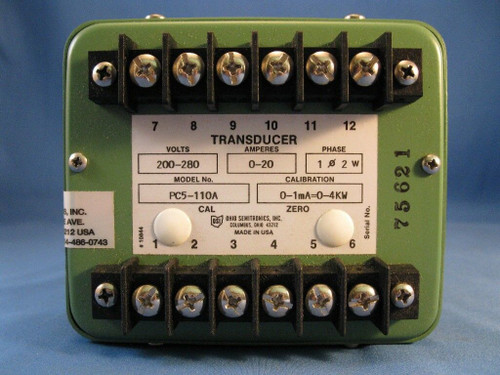 Ohio Semitronics Ac Watt Transducer Pc5-110A