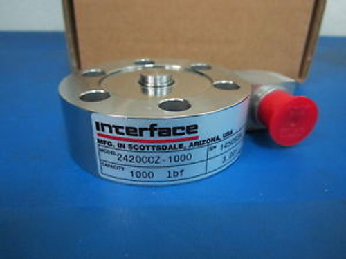 Interface Mfg Model 2420CCZ-1000 Load Cell 1000 lbf 3.002 mv/v SN 145093A