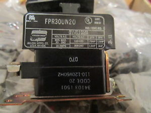 FPR-30-UN20 Crouse Hinds Contactor 110-120V Coil =15 pcs