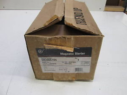 GENERAL ELECTRIC MAGNETIC STARTER CR306C104 NEW IN BOX