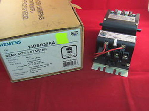 SIEMENS 14DSB32AA SIZE 1  STARTER120/240 VOLT COIL