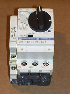 NEW SQUARE SQ D GV2-P22H7 20-25A MANUAL STARTER WITH AUX CONTACT BLOCK N756