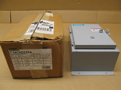 1 New SIEMENS 14CSD320A MAGNETIC STARTER 10 AMP NEMA 12  SIZE 0  ENCLOSED ESP100