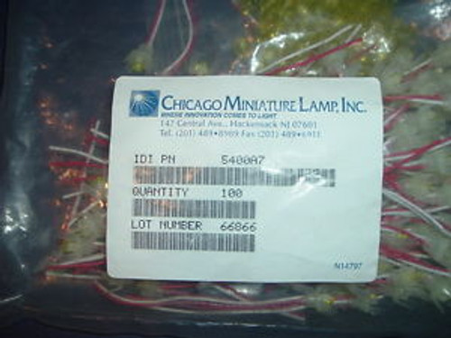 Chicago Miniature Lamp 5400A7 Sealed Bag Of 100 Units