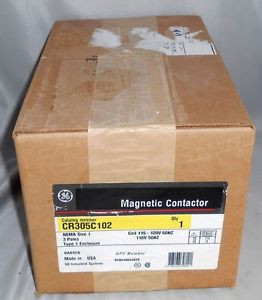 GE GENERAL ELECTRIC CR305C102 STARTER 110/120VAC COIL 50/60HZ 27AMP 600VAC W/ENC