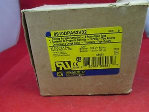 Square D Contactor 8910DPA63V02 new