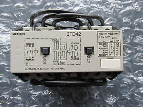 Siemens 3TD42 Reversing Contactor 3TD4202-2A with 110V Coil NEW